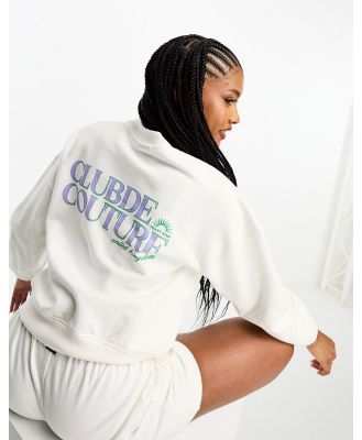 The Couture Club sweatshirt in white with back print (part of a set)