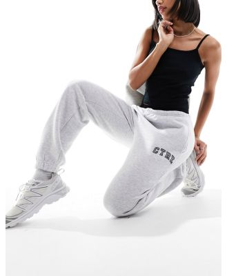 The Couture Club varsity relaxed trackies in grey marl