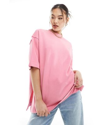 The Couture Club washed emblem t-shirt in pink