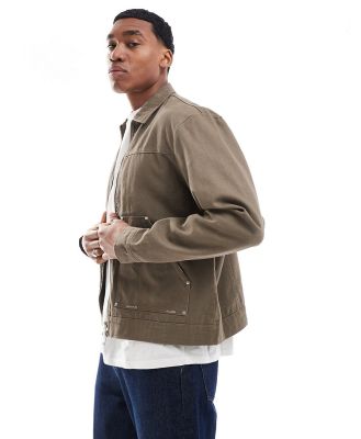 The Couture Clube twill carpenter jacket in brown