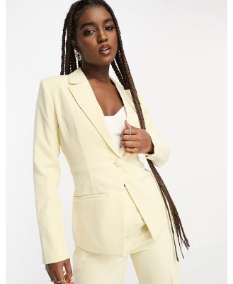 The Frolic backless blazer with tie up detail in vanilla (part of a set)-Neutral