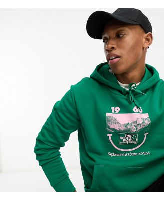 The North Face 1966 Smile Face printed oversized hoodie in green Exclusive at ASOS