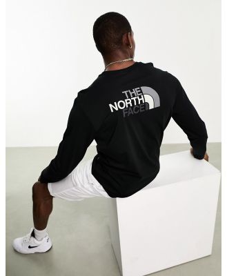 The North Face East back print long sleeve t-shirt in black