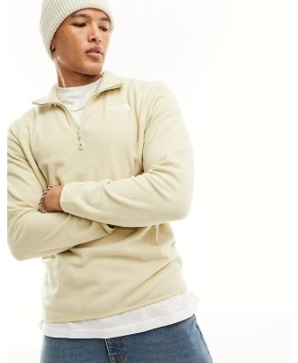 The North Face Glacier 100 1/4 zip fleece in stone-Neutral