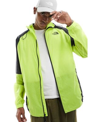 The North Face Himalia packable wind jacket in lime green Exclusive at ASOS