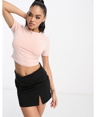 The North Face Simple Dome cropped tight t-shirt in pink