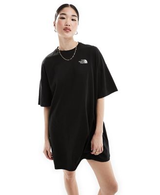 The North Face Simple Dome logo t-shirt dress in black