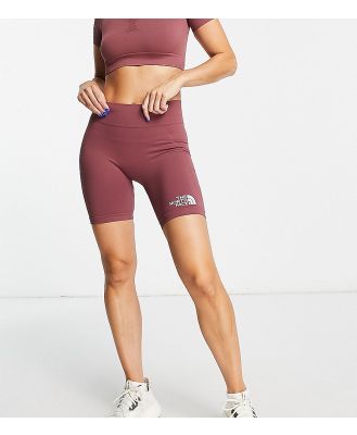 The North Face Training seamless high waist legging shorts in pink Exclusive at ASOS