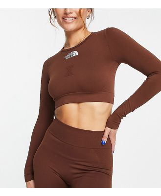 The North Face Training seamless performance long sleeve top in brown Exclusive at ASOS