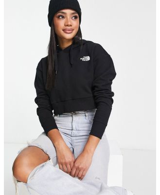 The North Face Trend cropped fleece hoodie in black