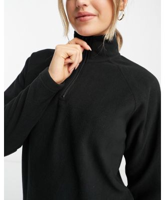 Threadbare Fitness zip through fleece in black