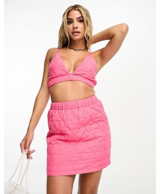 Threadbare quilted mini skirt in pink (part of a set)