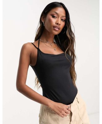 Threadbare super stretch cami double strap bodysuit in black