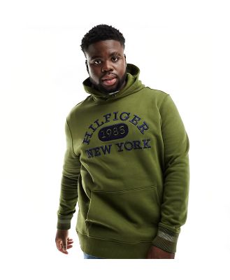 Tommy Hilfiger Big & Tall monotype collegiate hoodie in green