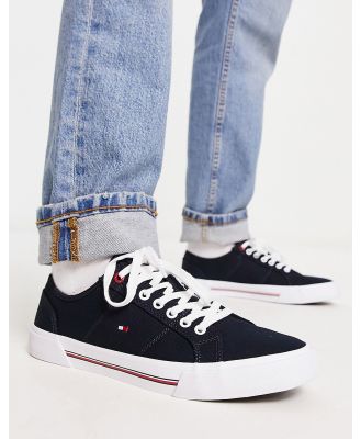 Tommy Hilfiger Core Corporate canvas sneakers in blue