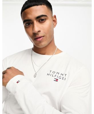 Tommy Hilfiger long sleeve t-shirt with logo print in white