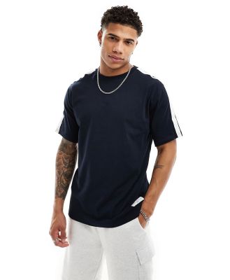 Tommy Hilfiger lounge t-shirt with logo taping in grey