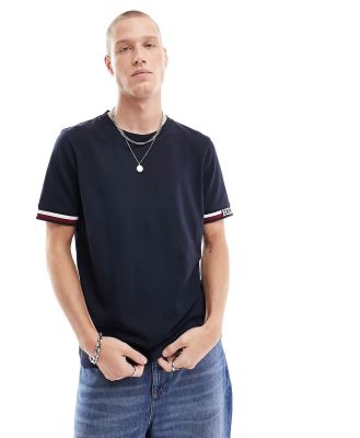 Tommy Hilfiger monotype bold tipping t-shirt in navy-Black