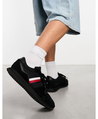 Tommy Hilfiger runner mix sneakers in black