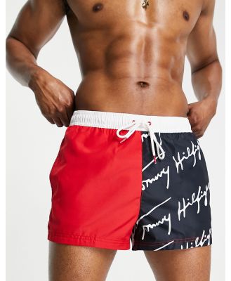 Tommy Hilfiger swim shorts in red and navy-Multi