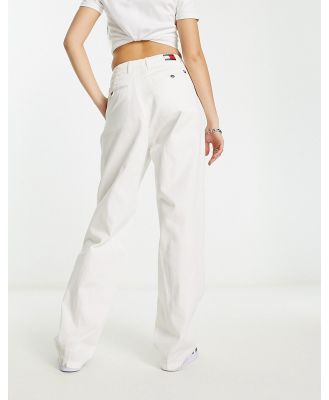 Tommy Hilfiger x Shawn Mendes pleated cotton chinos in white