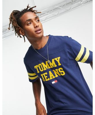 Tommy Jeans acid capsule cotton ringer t-shirt in blue - NAVY