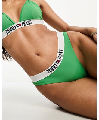Tommy Jeans Archive brazilian bikini bottoms in green