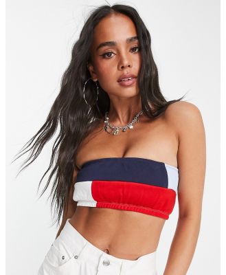 Tommy Jeans archive colour block bandeau top in multi