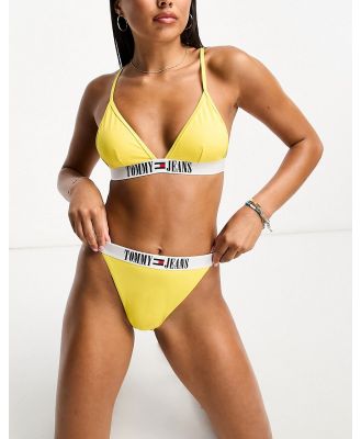 Tommy Jeans archive high rise bikini bottoms in yellow