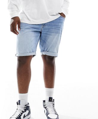 Tommy Jeans Big & Tall denim shorts in lightwash blue