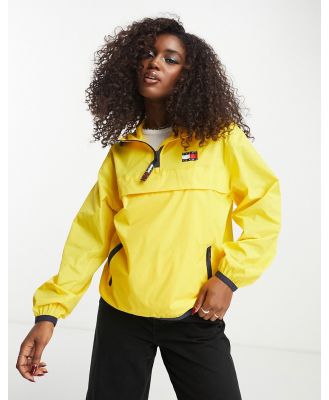 Tommy Jeans packable tech Chicago pullover waterproof jacket in yellow