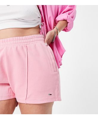 Tommy Jeans Plus cotton jersey shorts in pink - PINK