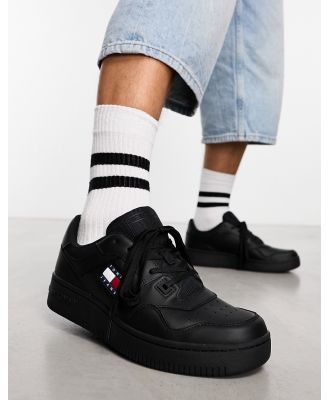 Tommy Jeans retro basket essential sneakers in black