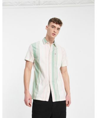 Tommy Jeans stripe short sleeve shirt classic fit in multi