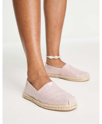 Toms Alpargata rope espadrilles in pink