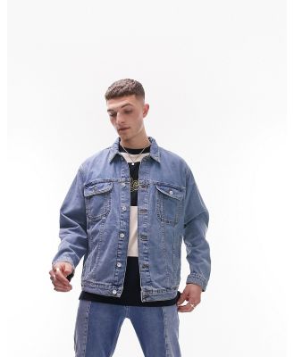 Topman oversized denim jacket in blue