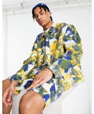 Topman oversized jacket with all over tie dye in multi (part of a set)