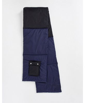 Topman padded cut and sew scarf in blue