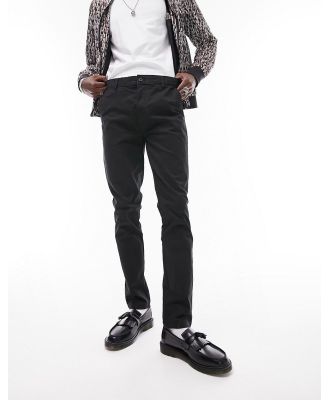 Topman skinny chino pants in black