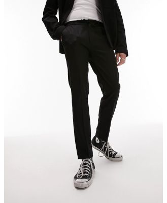 Topman skinny smart pants with elasticated waistband in black