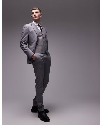 Topman stretch super skinny suit pants in grey