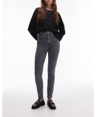 Topshop high rise Jamie jeans in grey