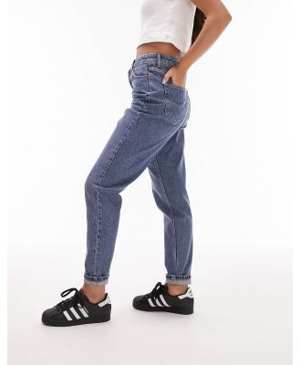 Topshop Hourglass mom jeans in mid blue