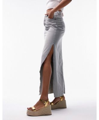 Topshop Isla two part wedge sandals in gold