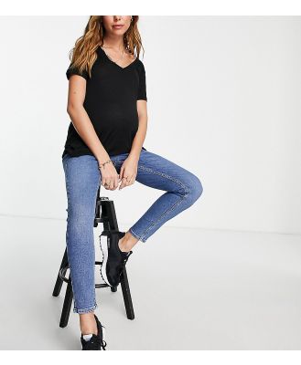 Topshop Maternity under bump Jamie jeans in mid blue
