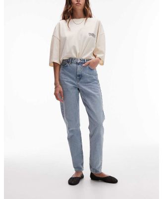 Topshop Original high rise mom jeans in bleach-Blue