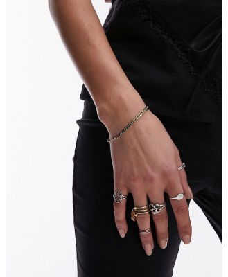Topshop Percy waterproof stainless steel curb chain bracelet in gold tone