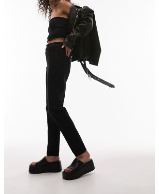 Topshop premium Original mom jeans in black