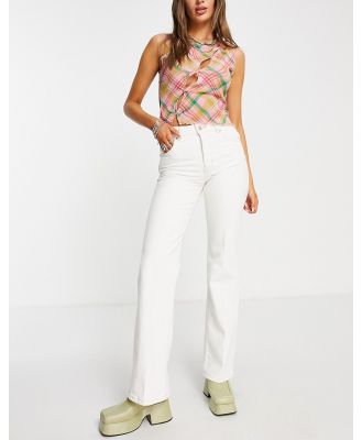 Topshop relaxed flare jeans in white
