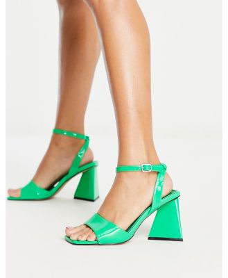 Topshop Remi two part block heels in green